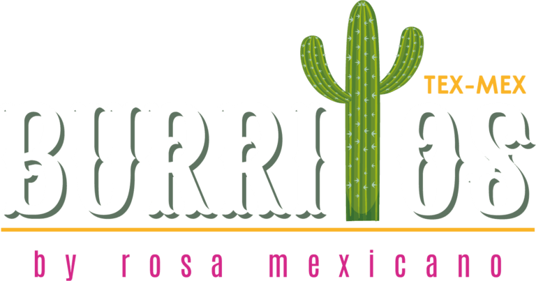 Logo blanco burritos by rosa mexicano en segovia